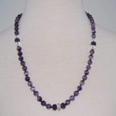 FBT - Amethyst Gemstone Rhinestones Beaded Women's Necklace - FashionByTeresa